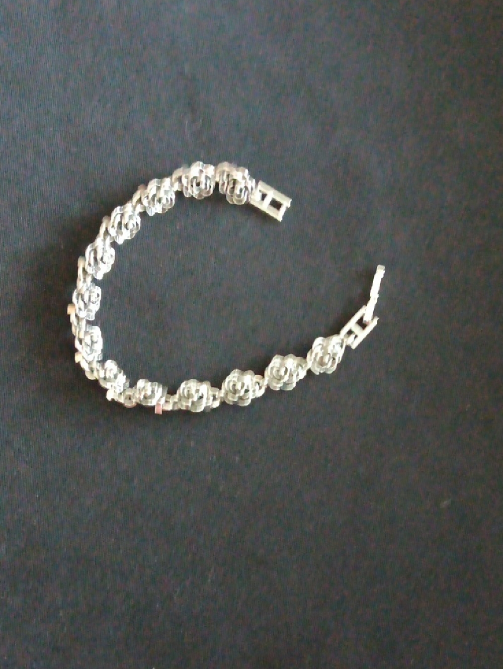 Silver Floral Link Bracelet - Women's Jewelry